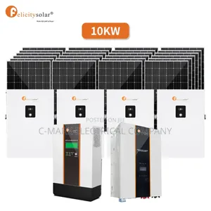 Complete Set Solar Power System 5kva -10kva Inverter 10-15kwh Lithium
