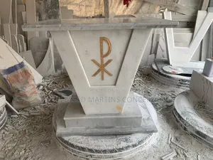 Modern White Marble Church Pulpits.Crafted From Natural White Marble
