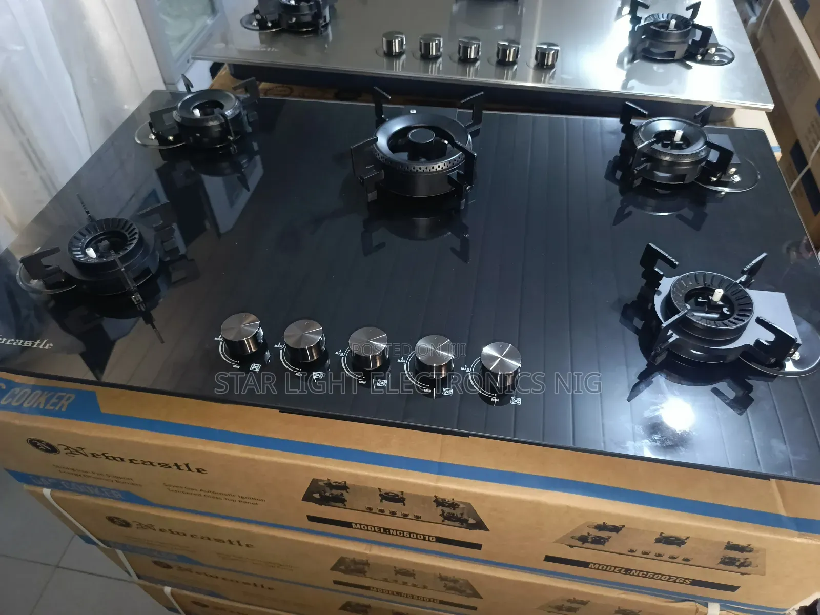 5 Burners Cooker Built-in Flip