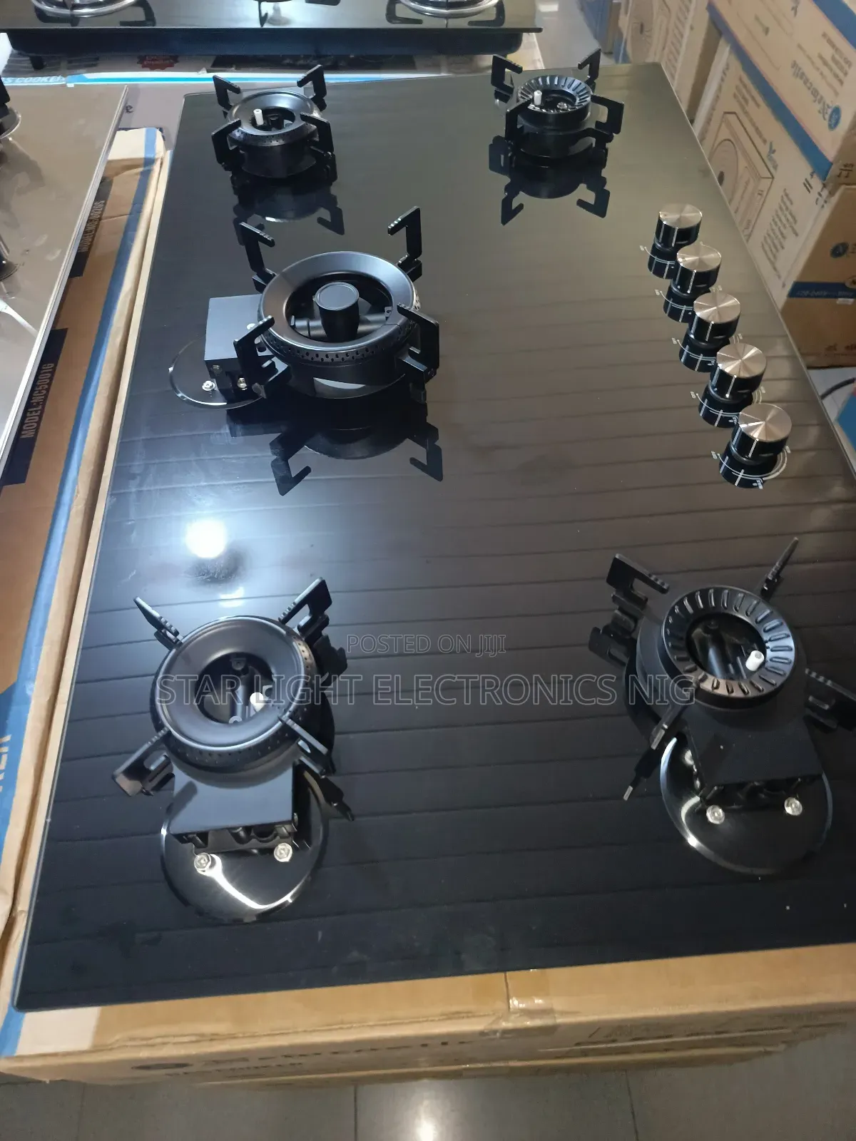 5 Burners Cooker Built-in Flip