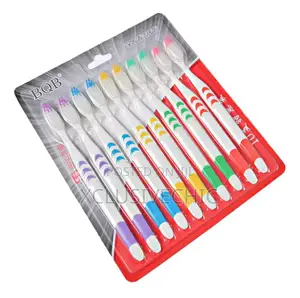 10pcs Soft-Bristle Toothbrush Adult Environmental Bamboo Charcoal Brus