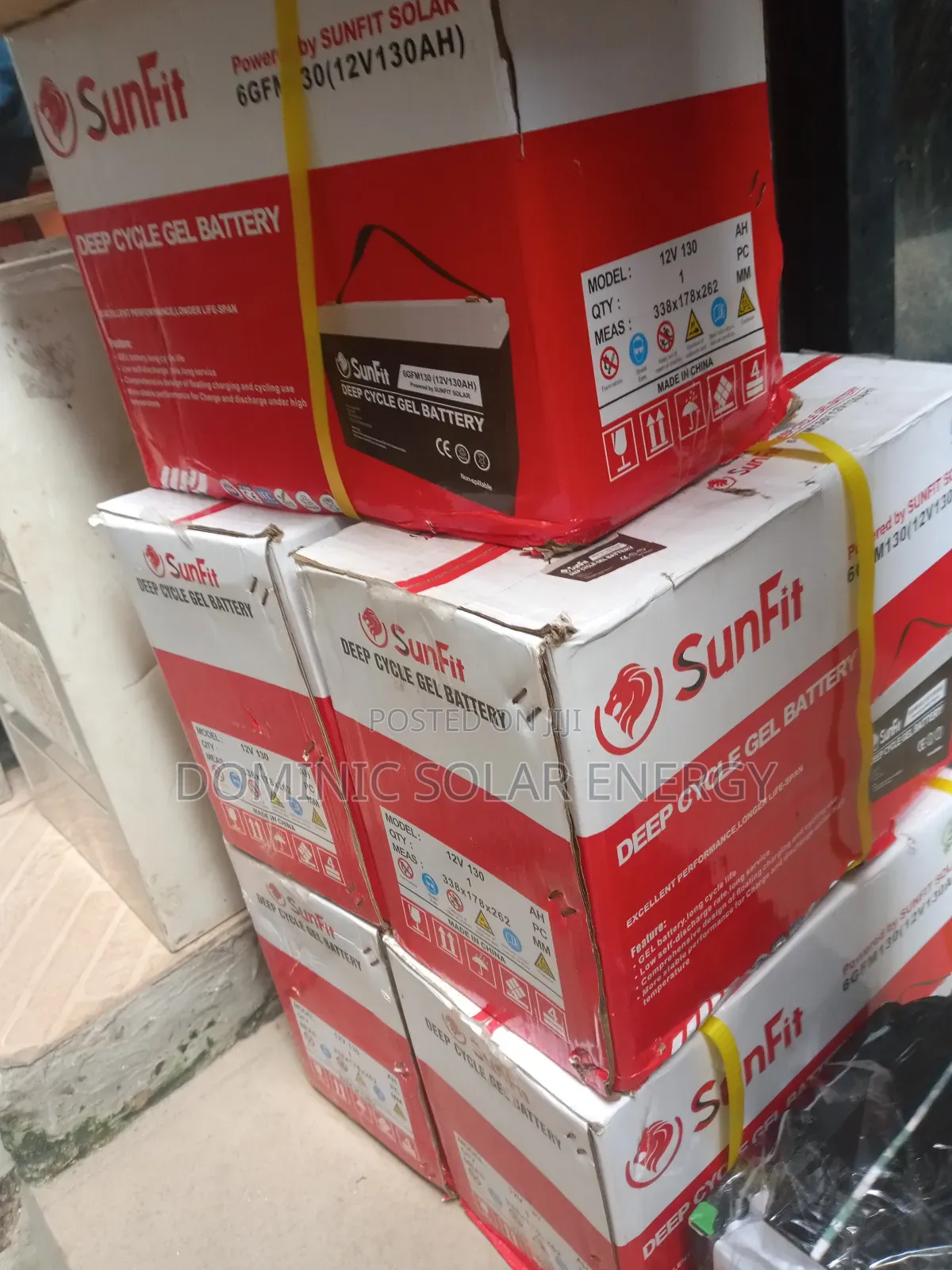 12v/130ah Sunfit Deep Cycle Gel Battery