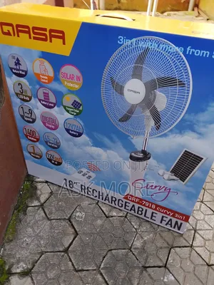Qasa 18inch Rechargeable Standing Fan+Remote