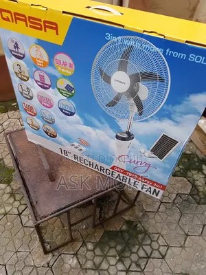 Solar Rechargeable Qasa 18inch Rechargeable Standing Fan