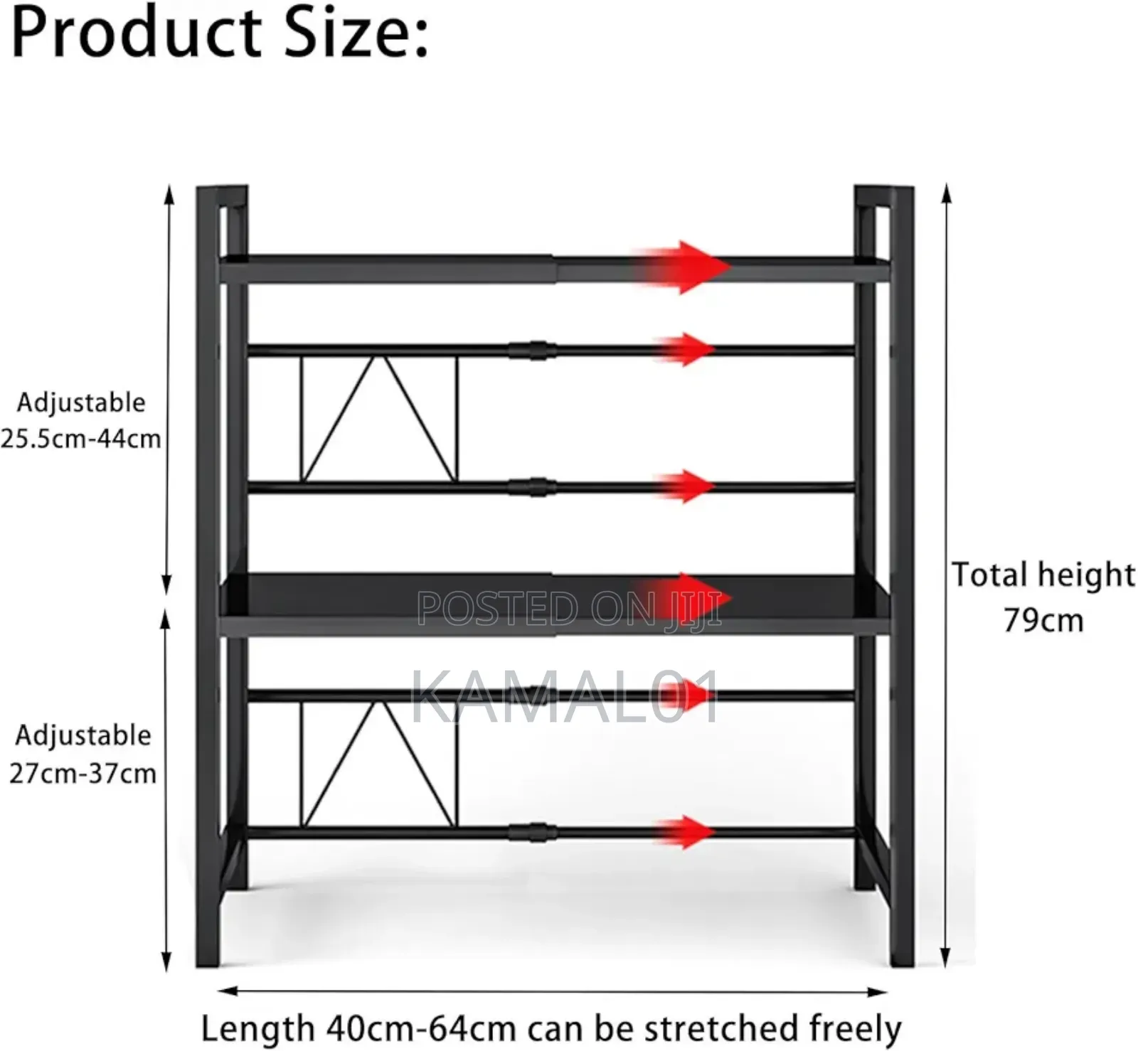 3-Tier Kitchen Extendable Microwave Oven Stand