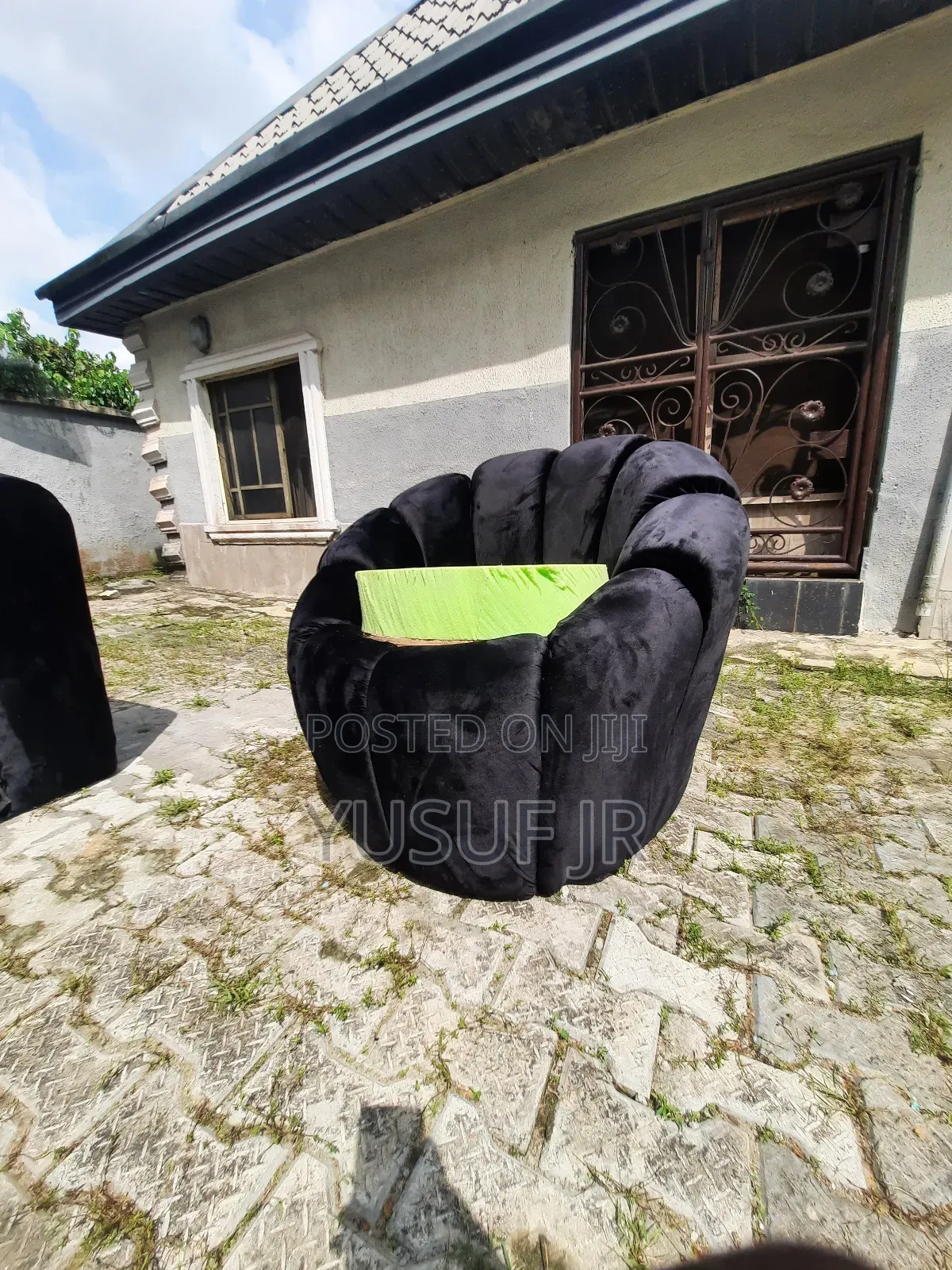Black L Shape and One Single Chair