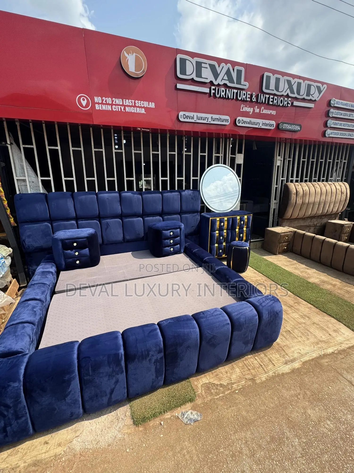 Complete Bedframe, Dressing Mirror, 2 Luxury Bedside