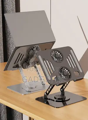 360° Rotating Cooling Fan Adjustable Laptop Stand