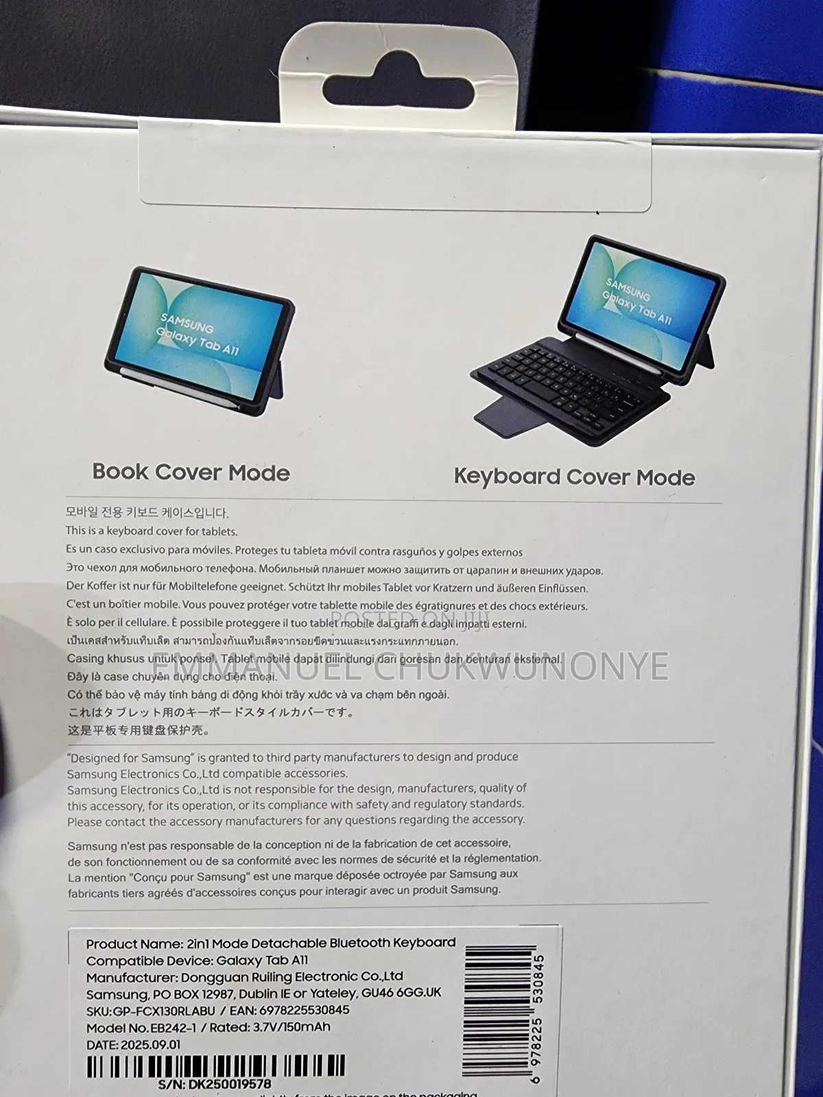 Samsung Galaxy Tab A11 Keyboard Cover
