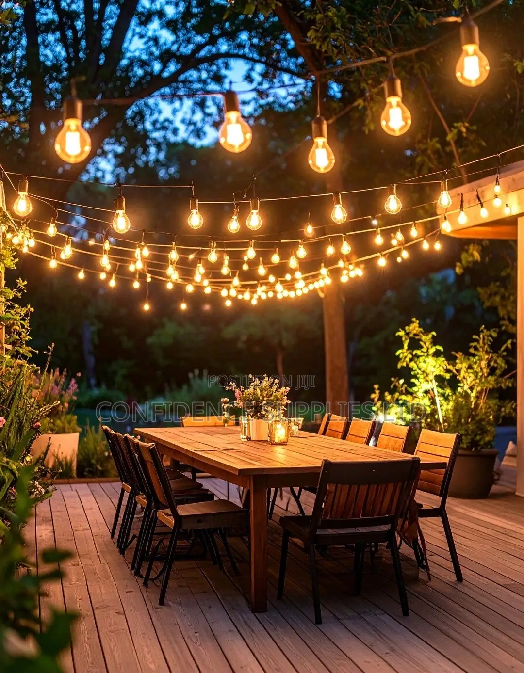 String Light 10meter 20lampholder Completed With Bulb