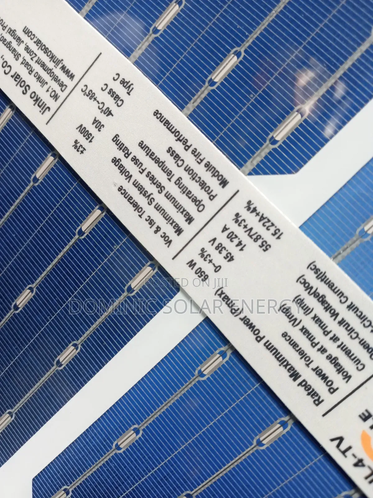 650watts/144cells Jinko Solar Panel