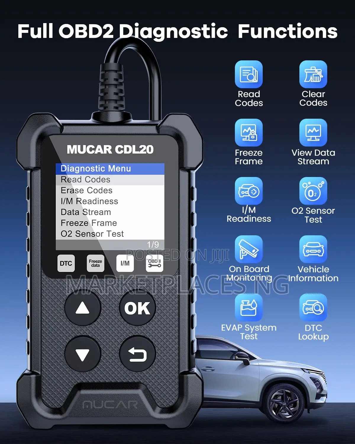 2025 Mucar Cdl20 Obd2 Car Diagnostic Scanner|Read Clear Engine Codes