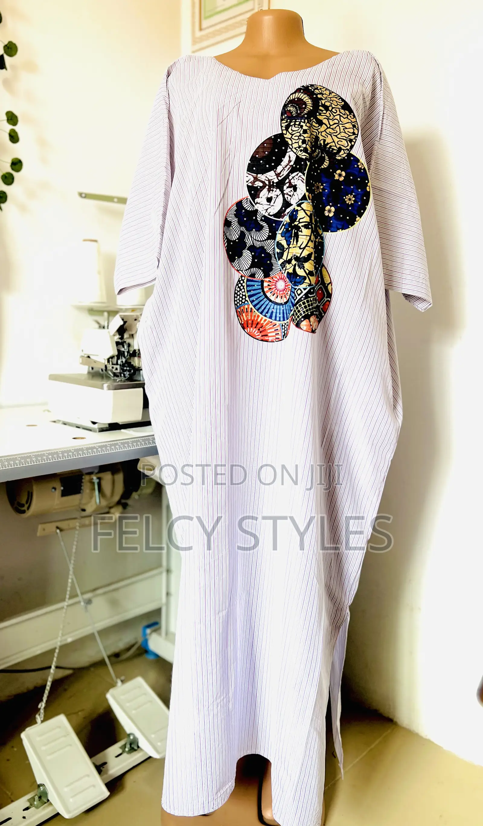 Ankara Patches Bubu Gown