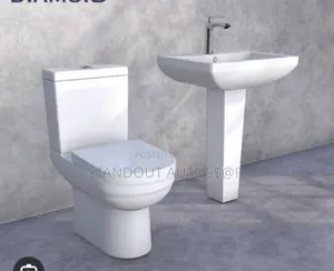 Golden Diamond Set of W.C and Basin and Stand No Tap