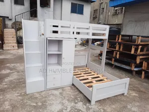 High Quality Wooden Bunkbed With Drawer Amd Wobrope
