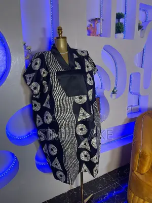 Short Ankara Adire Print Short Gown