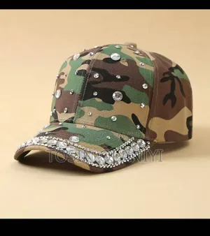 Studded Camour Face Cap