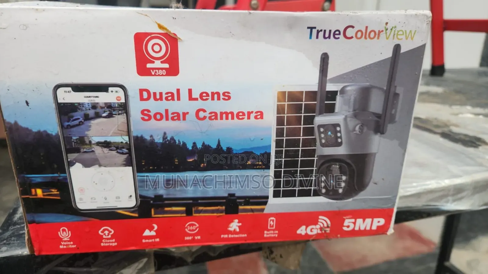 V380 Pro Dual Lens Solar Camera