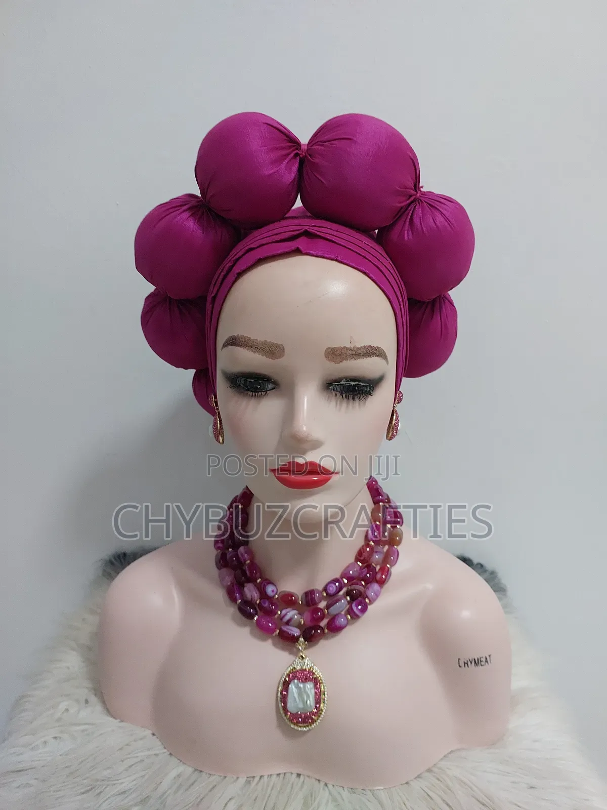 Pink Puffy Turban