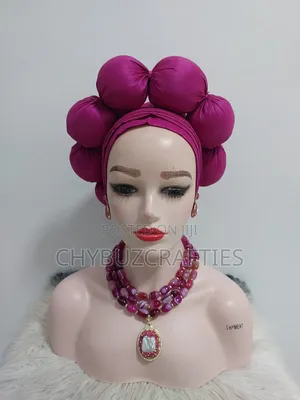 Pink Puffy Turban
