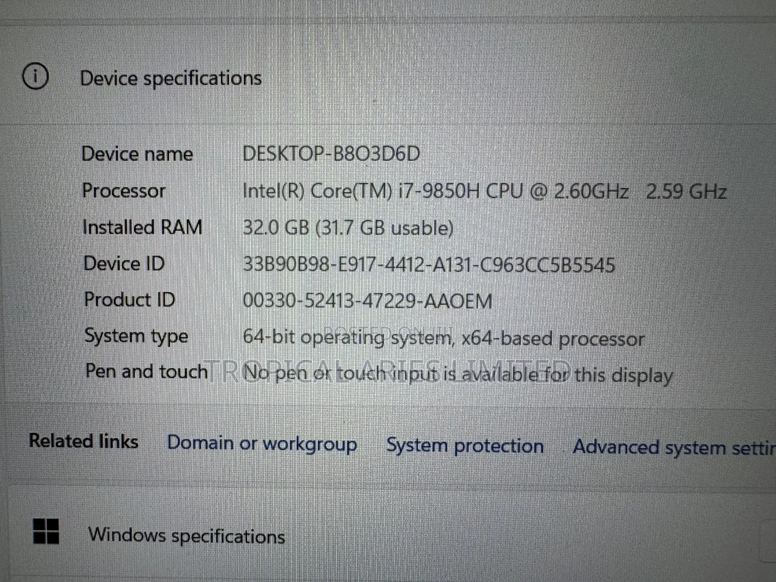 Laptop Lenovo ThinkPad P53 24GB Intel Core I7 SSD 512GB