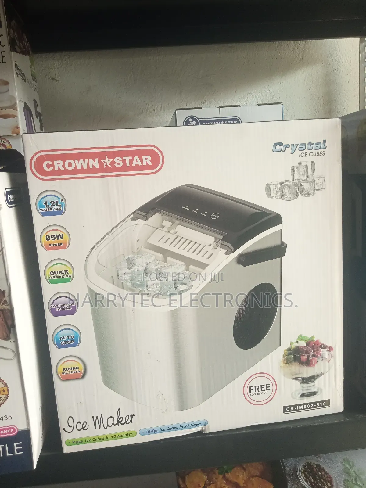 Crown Star Quick Ice Maker 1:2 Litrs With 2 Years Warranty