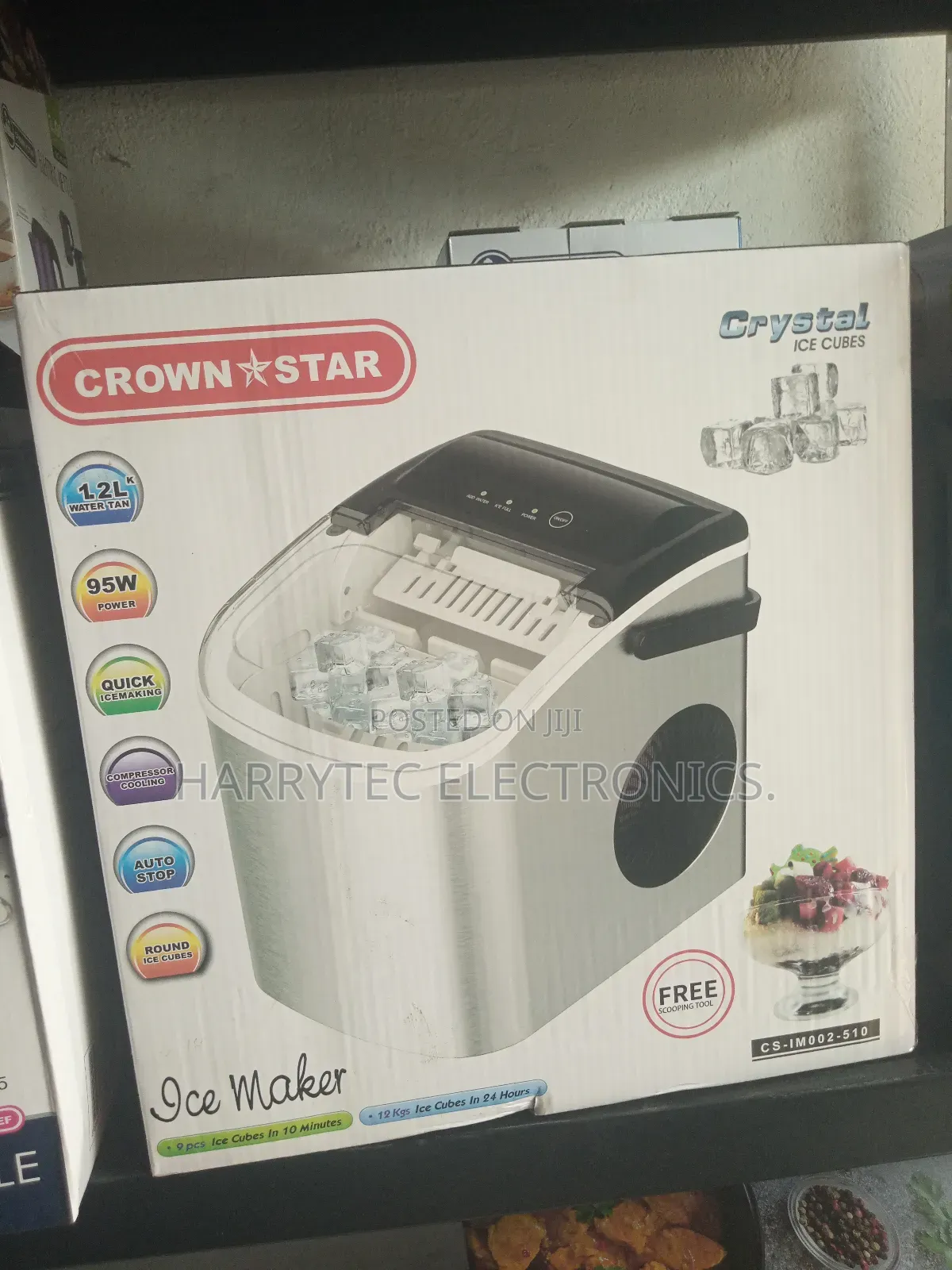 Crown Star Quick Ice Maker 1:2 Litrs With 2 Years Warranty