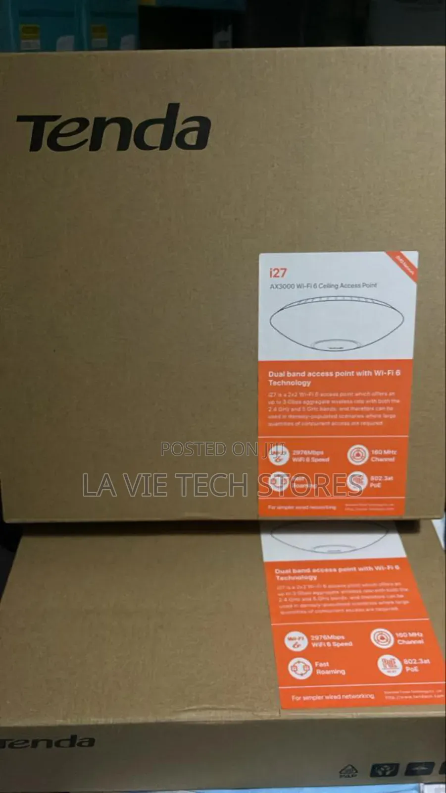 Tenda I27 Ax3000 Wifi 6 Ceiling Mount Access Point