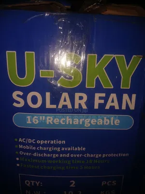 Solar Rrchargesble Fan