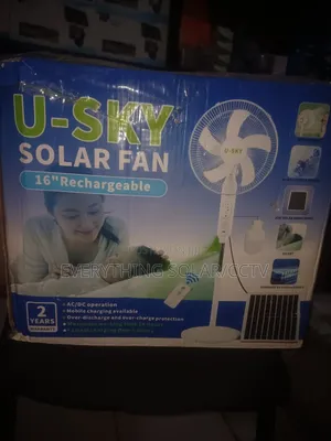 Solar Rrchargesble Fan
