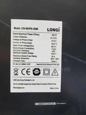 Original Longi Solar Panel 450watts