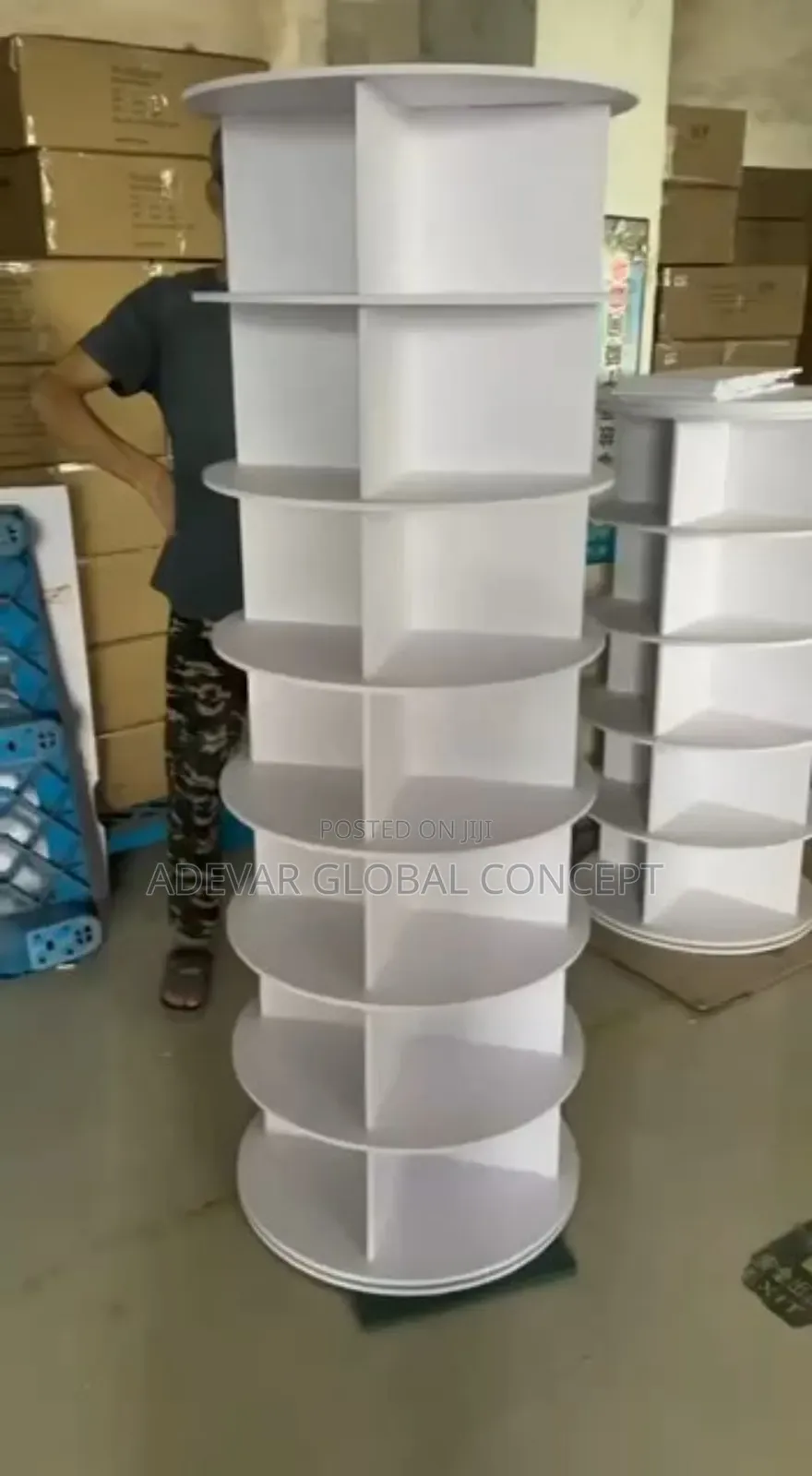 7 Tier Wooden Rotating Shoe Rack 360° Spinning