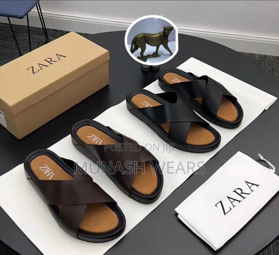 Zara Leather Slipers 40-46