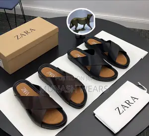 Zara Leather Slipers 40-46