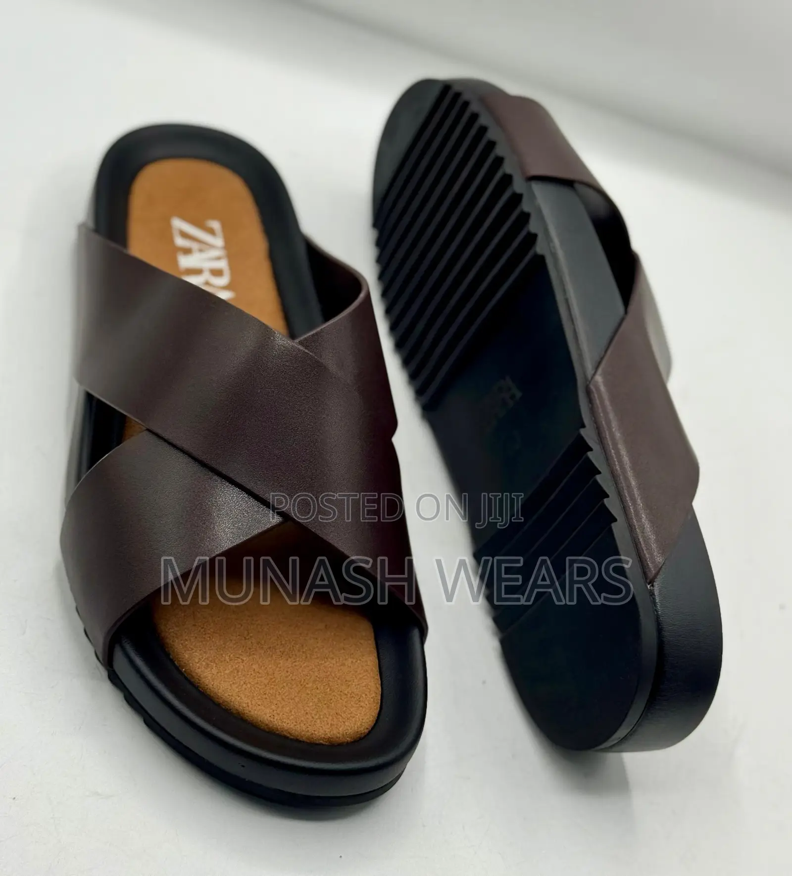 Original Leather Quality Slipers For Men 40-46