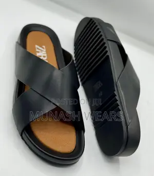 Original Leather Quality Slipers For Men 40-46