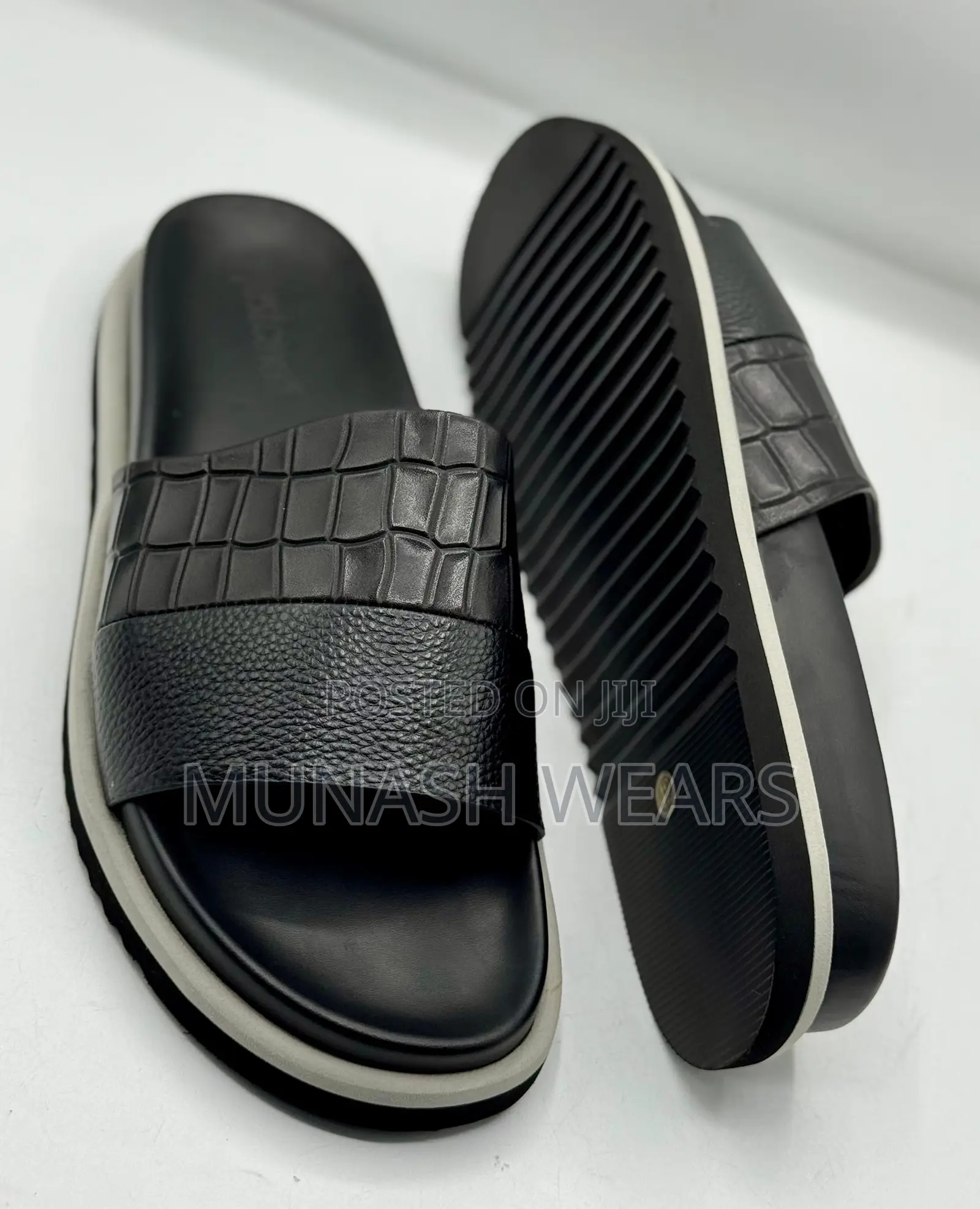 Original Leather Quality Slipers For Men 40-46