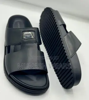 Original Leather Quality Slipers For Men 40-46