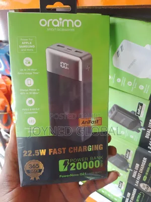 Oraimo 20000mah Powernova 22.5 Speed Chargewith Bat3 Display Powerbank