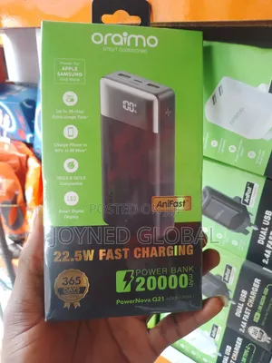 Oraimo 20000mah Powernova 22.5 Speed Chargewith Bat3 Display Powerbank