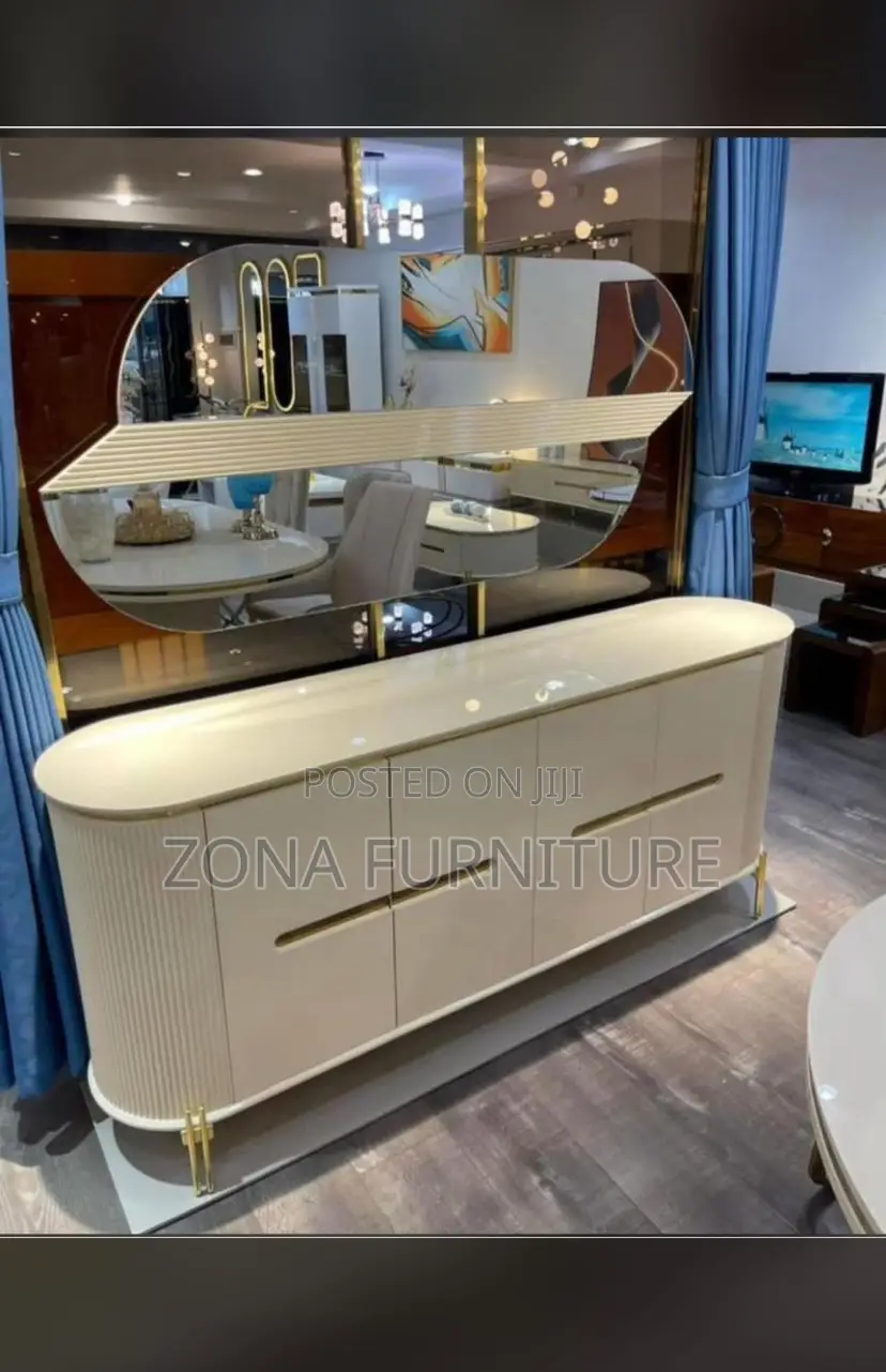 Imported Luxury Dining Buffet With Mirror