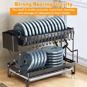 2-Tier Foldable Dish Drying Rack