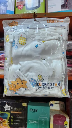 Lucky Star Baby Cloth Set With Receiving Shawl/Blanket