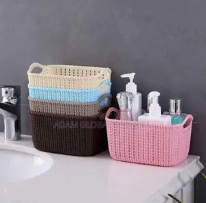 12pcs Stackable Storage Baskets With a Woven Design