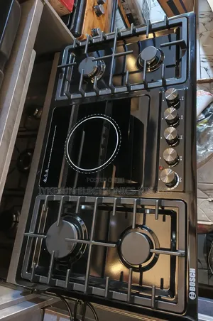 Original Bosch 90cm Built-in Black Steel Gas Electric Cooker Hob Etc