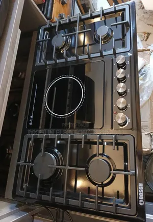 Original Bosch 90cm Built-in Black Steel Gas Electric Cooker Hob Etc