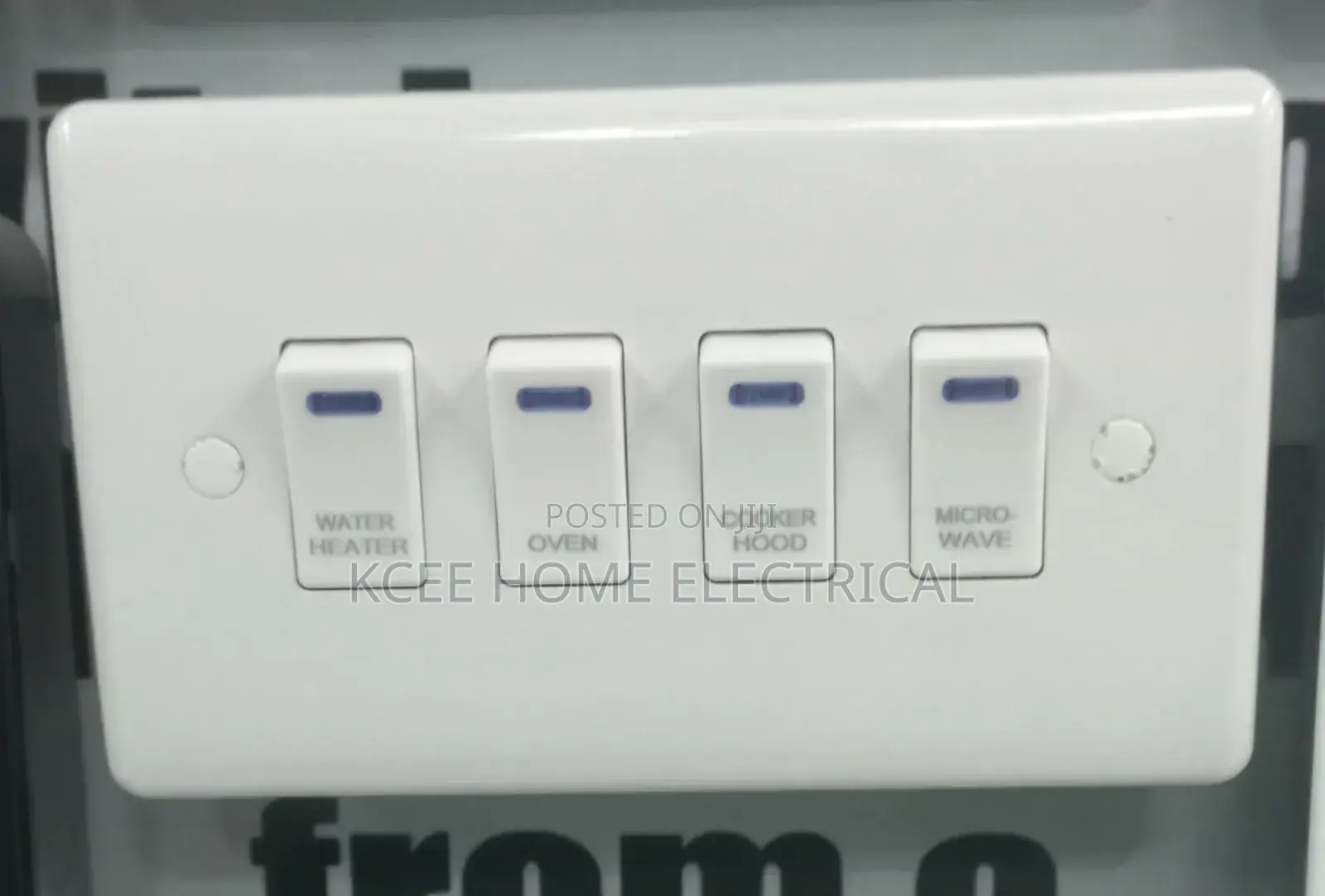 Original 4 Gang Grid Switch With Light – Strong Reliable