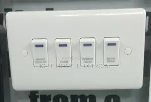 Original 4 Gang Grid Switch With Light – Strong Reliable