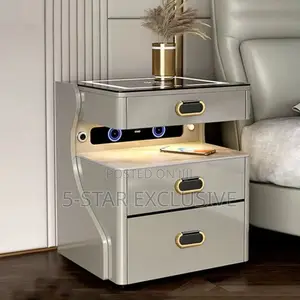 Nightstand Bedside Safe (Dual Wireless Charging).