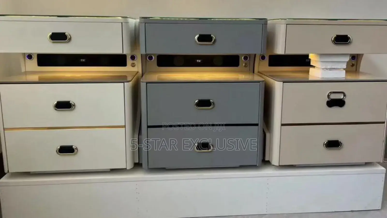 Nightstand Bedside Safe (Dual Wireless Charging).